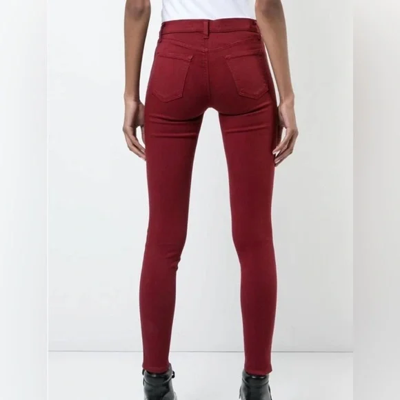J Brand Women's Cotton Twill Jeans in Black Cherry Red Size 28 - Picture 3 of 9